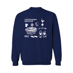 Tottenham Hotspur Vive La Fete Women's Impressions Icons Sweatshirt - Navy