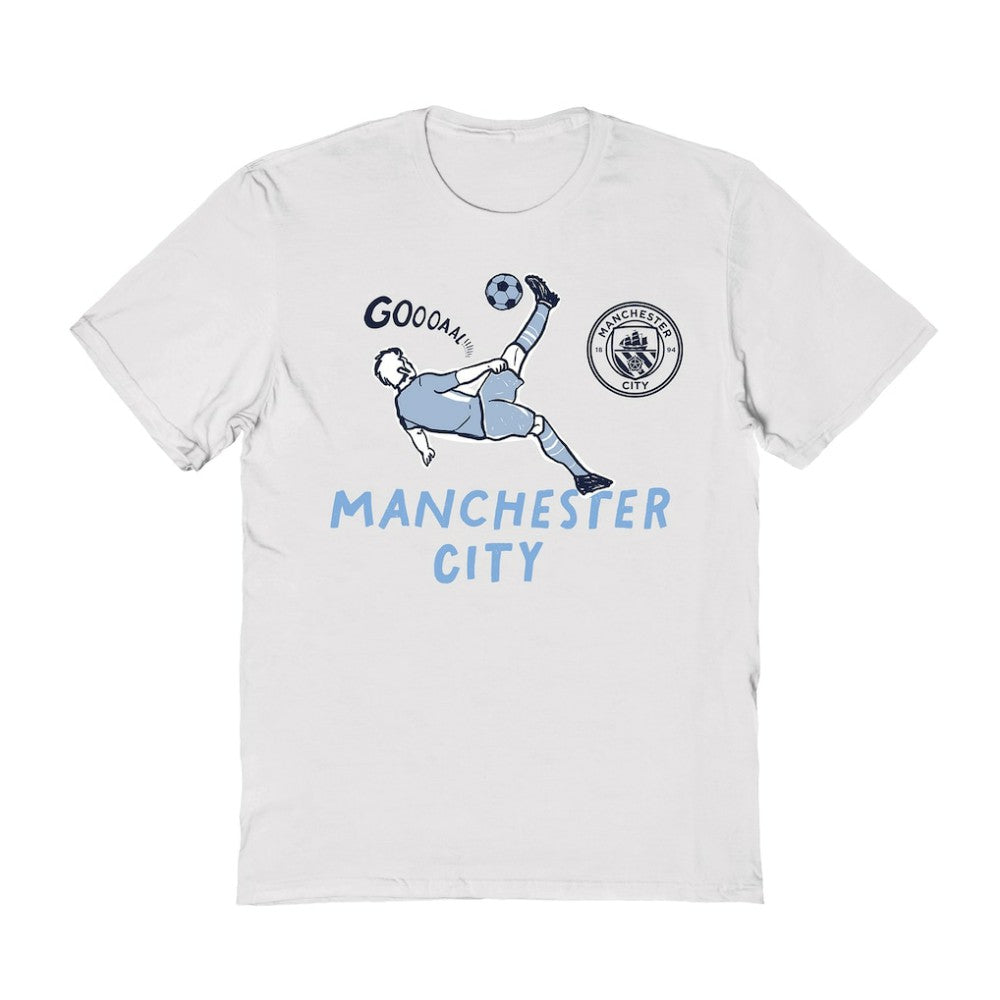 Manchester City Vive La Fete Women's Chilena Style T-Shirts - White