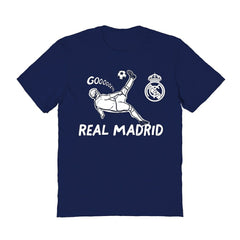 Real Madrid Vive La Fete Women's Chilena Style T-Shirts - Navy