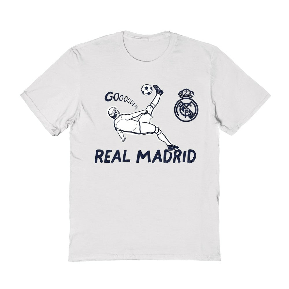 Real Madrid Vive La Fete Women's Chilena Style T-Shirts - White