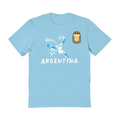 Argentina National Team Vive La Fete Women's Chilena Style T-Shirts - Light Blue