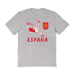 Spain National Team Vive La Fete Women's Chilena Style T-Shirts - Gray