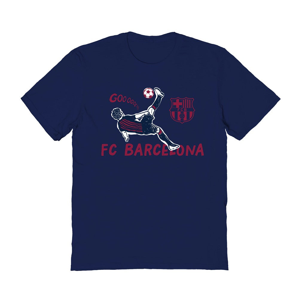 Barcelona Vive La Fete Women's Chilena Style T-Shirts - Navy