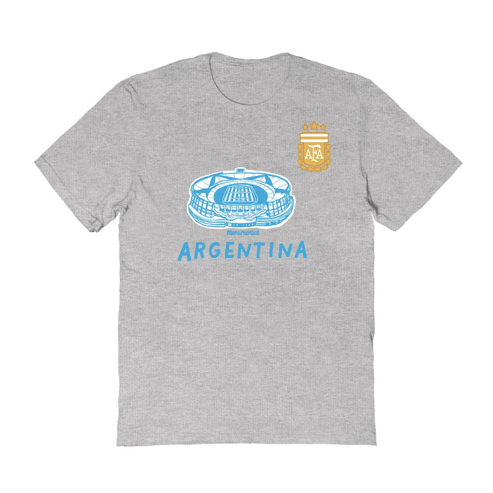Argentina National Team Vive La Fete Women's Stadium Style T-Shirts - Gray