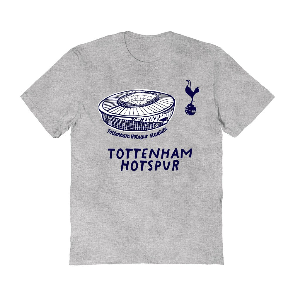 Tottenham Hotspur Vive La Fete Women's Stadium Style T-Shirts - Gray