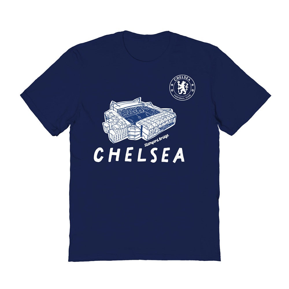 Chelsea Vive La Fete Women's Stadium Style T-Shirts - Navy