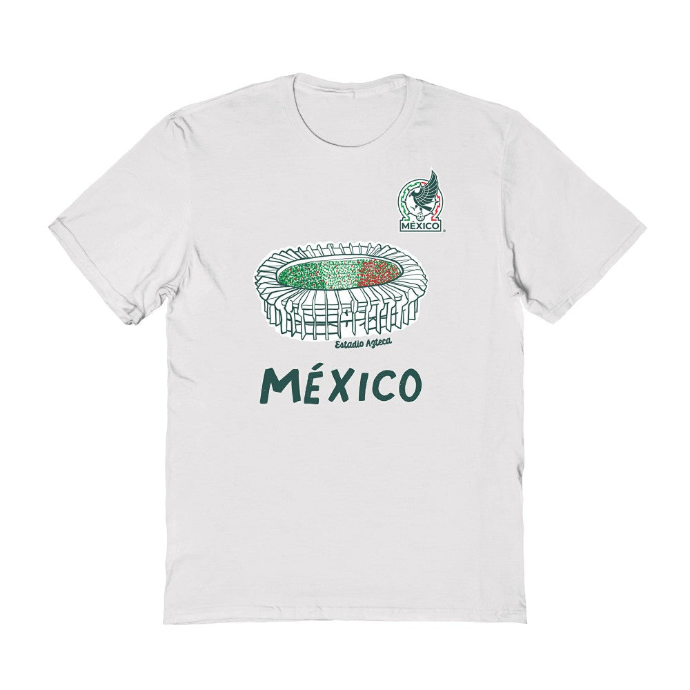 Mexico National Team Vive La Fete Women's Stadium Style T-Shirts - White
