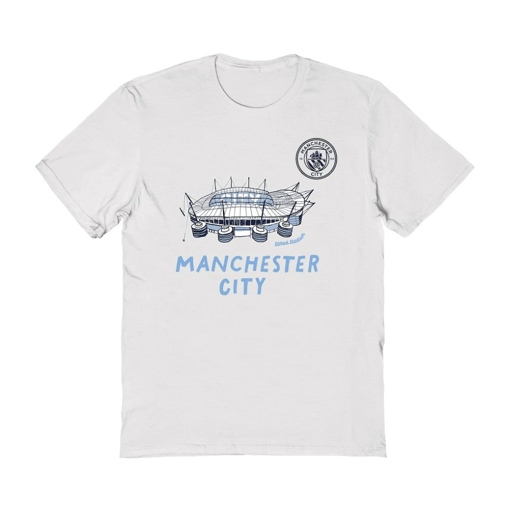Manchester City Vive La Fete Women's Stadium Style T-Shirts - White