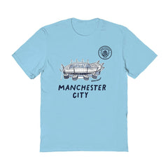 Manchester City Vive La Fete Women's Stadium Style T-Shirts - Light Blue