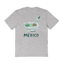 Mexico National Team Vive La Fete Women's Stadium Style T-Shirts - Gray