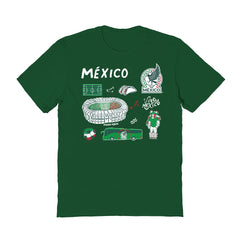Mexico National Team Vive La Fete Women's Impressions Icons T-Shirts - Green