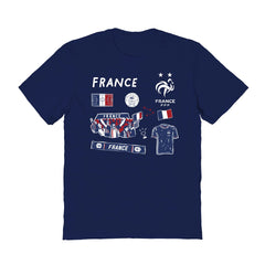 France National Team Vive La Fete Women's Impressions Icons T-Shirts - Navy