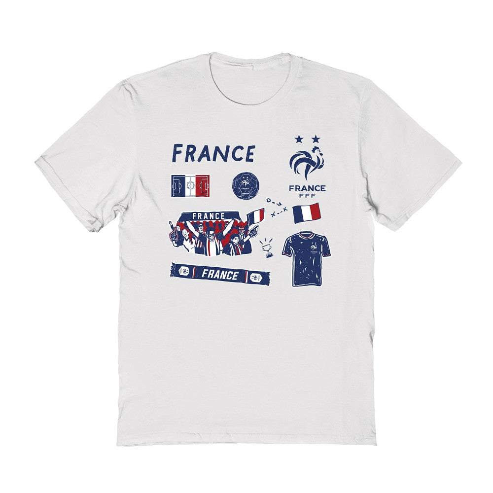 France National Team Vive La Fete Women's Impressions Icons T-Shirts - White