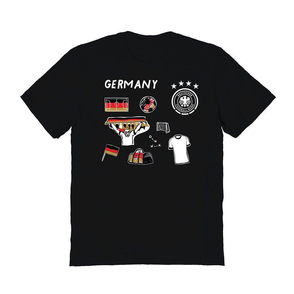 Germany National Team Vive La Fete Women's Impressions Icons T-Shirts - Black