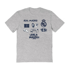 Real Madrid Vive La Fete Women's Impressions Icons T-Shirts - Gray