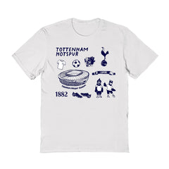 Tottenham Hotspur Vive La Fete Women's Impressions Icons T-Shirts - White