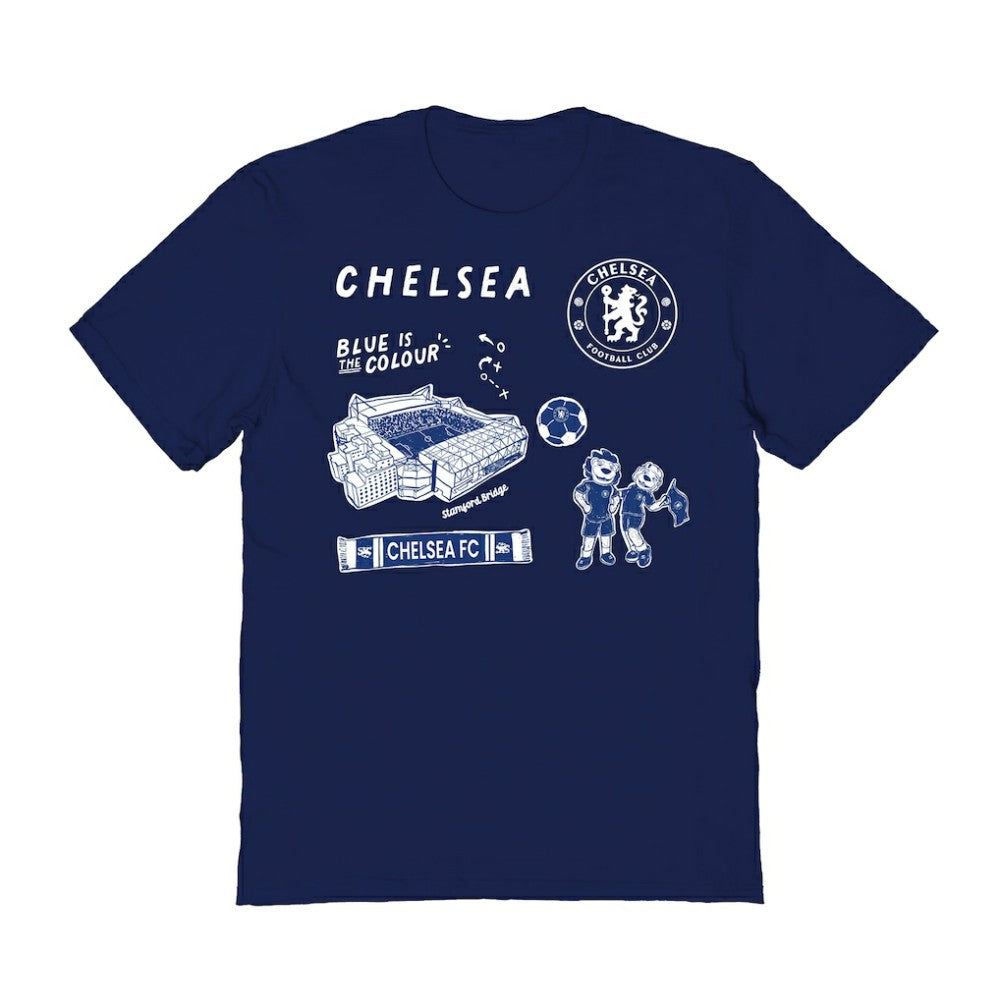 Chelsea Vive La Fete Women's Impressions Icons T-Shirts - Navy