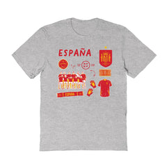 Spain National Team Vive La Fete Women's Impressions Icons T-Shirts - Gray