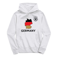 Germany National Team Vive La Fete Youth Map Style Hoodie - White