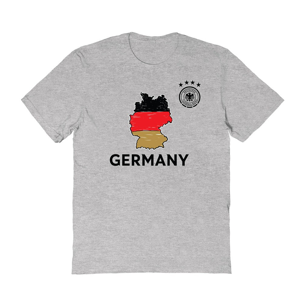 Germany National Team Vive La Fete Youth Map Style T-Shirts - Gray