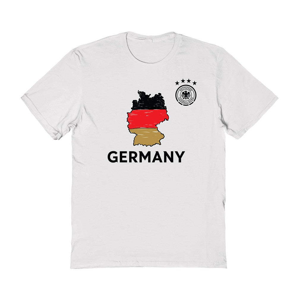 Germany National Team Vive La Fete Youth Map Style T-Shirts - White