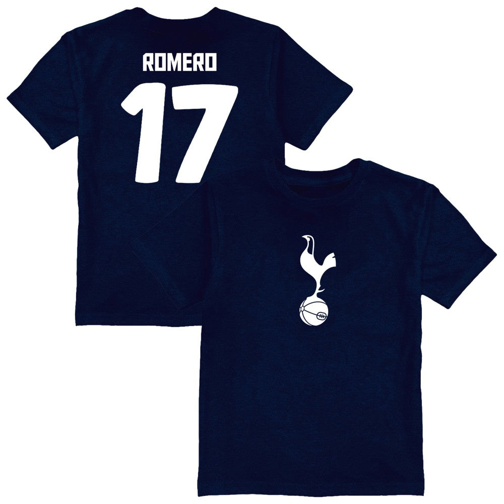 Cristian Romero Tottenham Hotspur Vive La Fete Youth Player Name & Number Color Badge T-Shirts - Navy