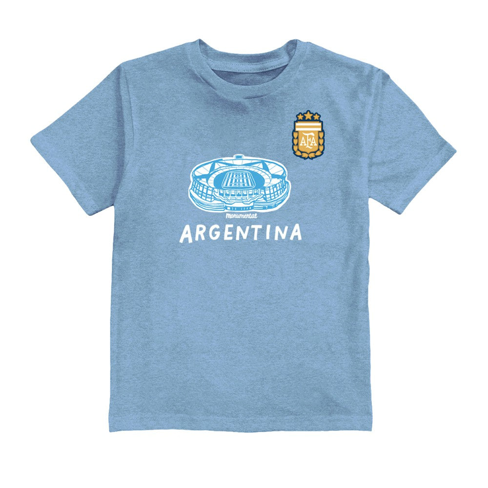 Julián Álvarez Argentina National Team Vive La Fete Youth Player Name & Number Stadium Style T-Shirts - Light Blue