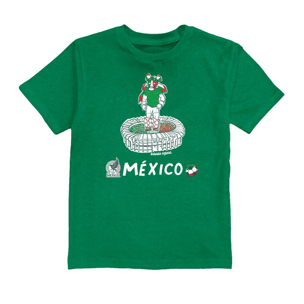 Raúl Jiménez Mexico National Team Vive La Fete Youth Player Name & Number Stadium Style T-Shirts - Green