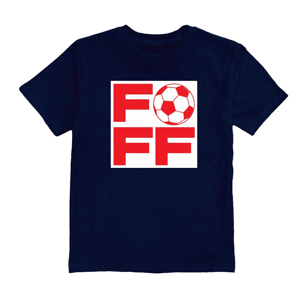 France National Team Vive La Fete Youth FFF Logo T-Shirts - Navy