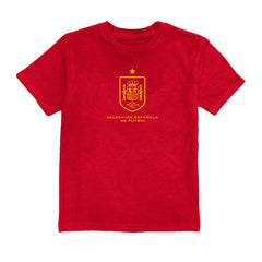 Spain National Team Vive La Fete Youth Color Badge T-Shirts - Red