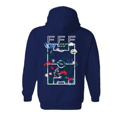France National Team Vive La Fete Women's Soccer Field Fleece Hood - Navy