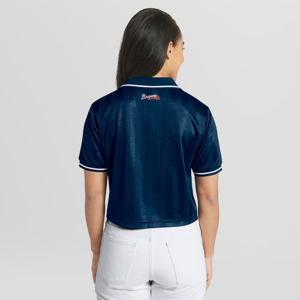Atlanta Braves WEAR by Erin Andrews Women's Cropped Polo Online