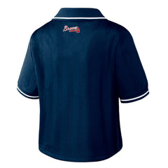 Atlanta Braves WEAR by Erin Andrews Women's Cropped Polo Online