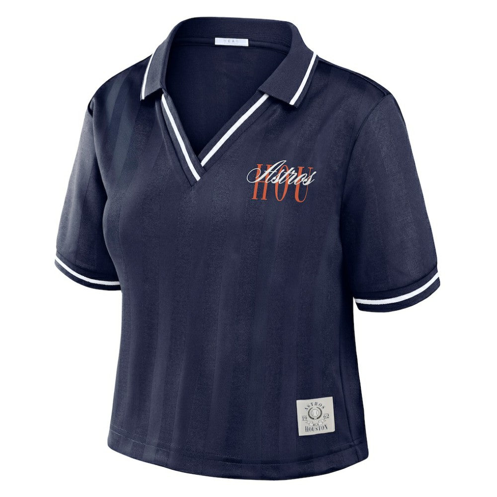 Houston Astros WEAR by Erin Andrews Women's Cropped Polo for sale