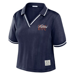 Houston Astros WEAR by Erin Andrews Women's Cropped Polo for sale