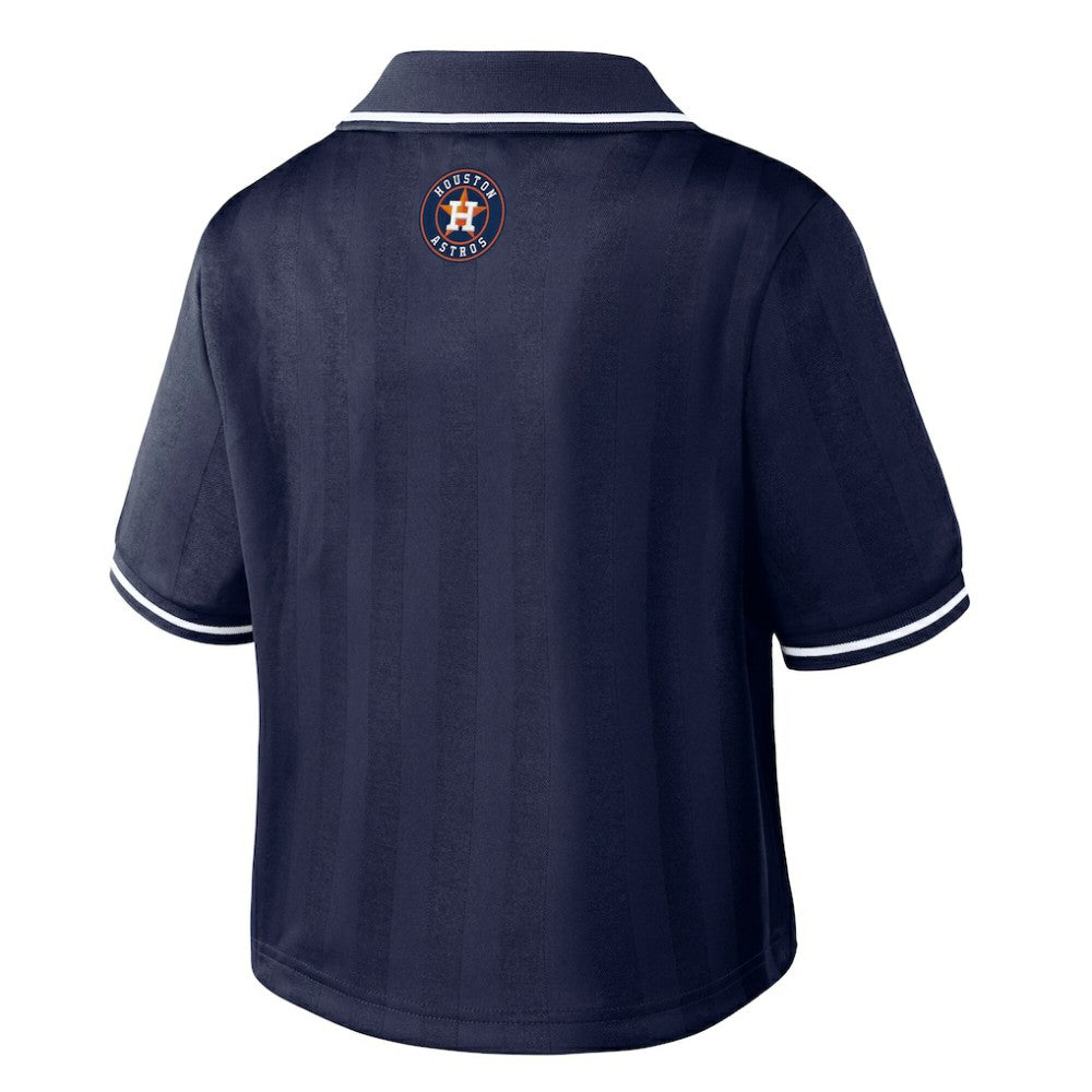 Houston Astros WEAR by Erin Andrews Women's Cropped Polo for sale