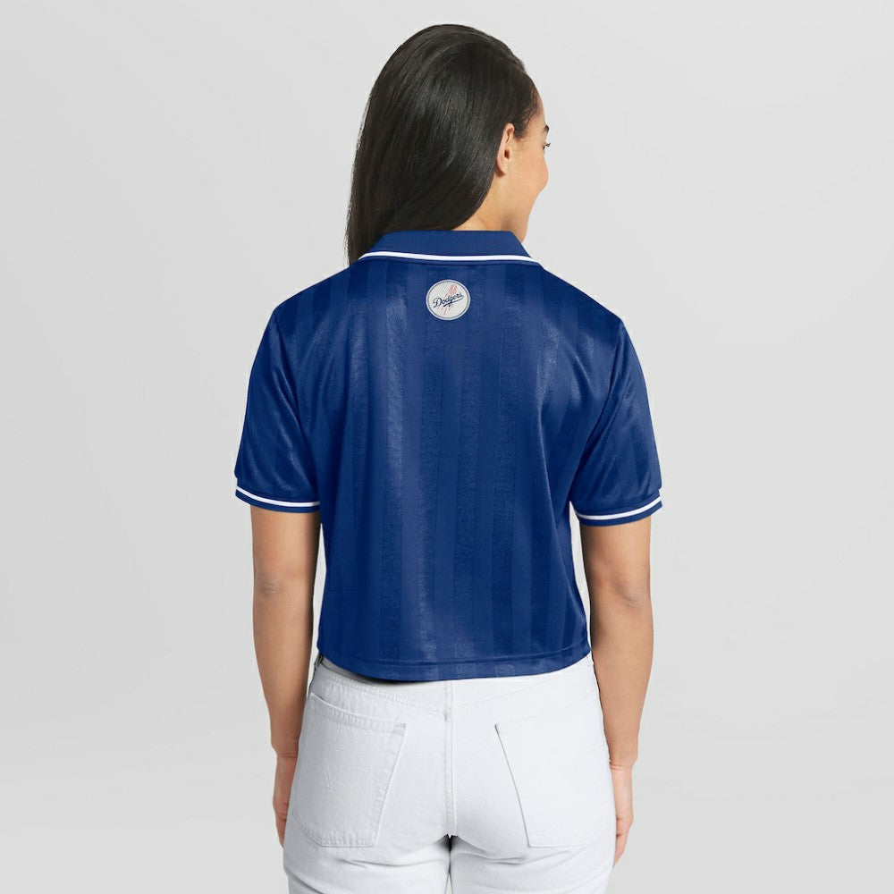 Los Angeles Dodgers WEAR by Erin Andrews Women's Cropped Polo Sale
