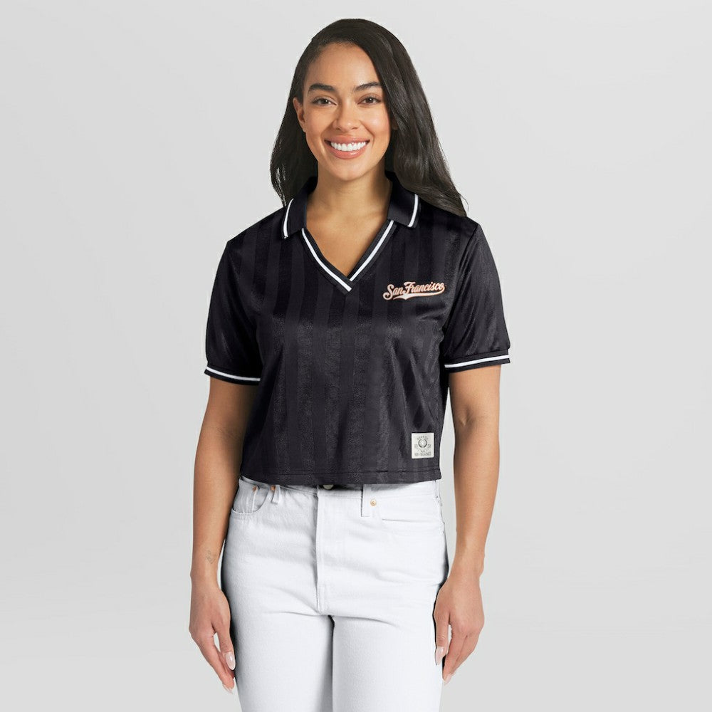 San Francisco Giants WEAR by Erin Andrews Women's Cropped Polo Lifestyle