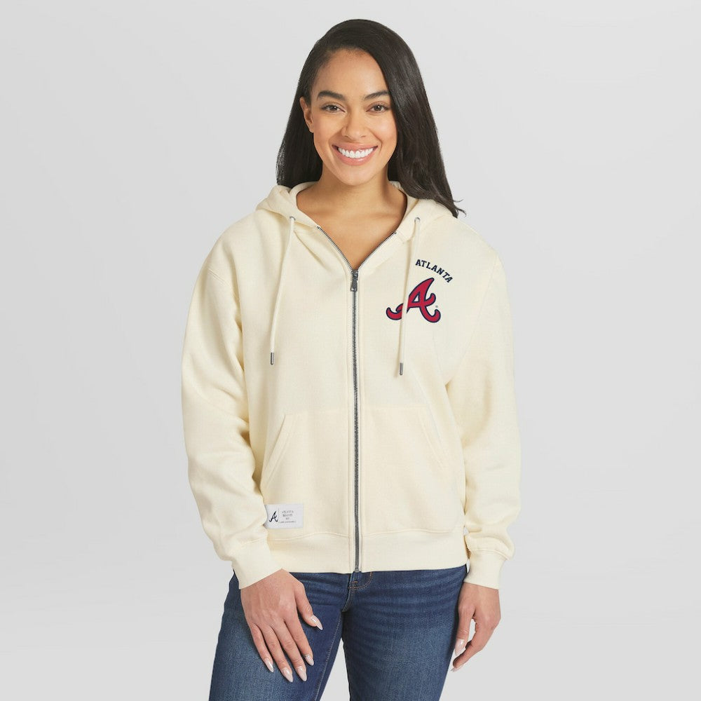 Atlanta Braves WEAR by Erin Andrews Women's Full-Zip Hoodie Clearance