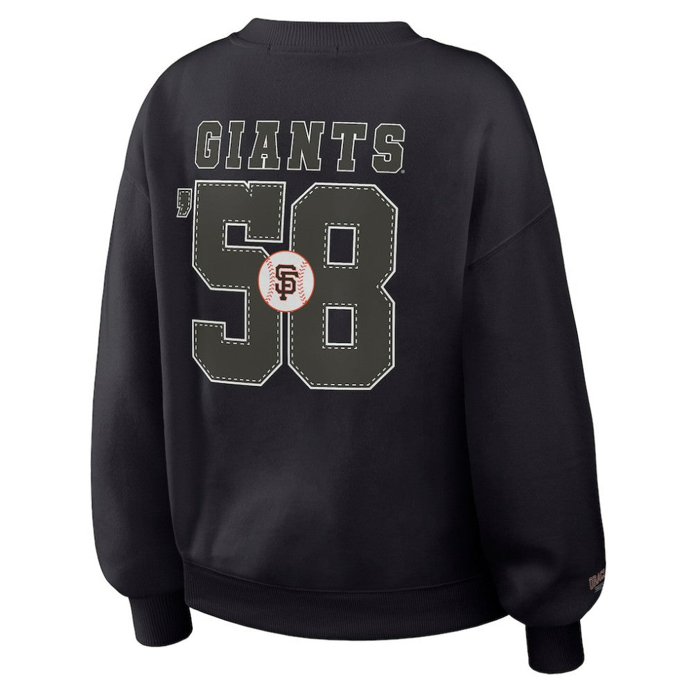 San Francisco Giants WEAR by Erin Andrews Women's Heavyweight Crew Neck Sweatshirt On Sale