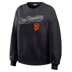 San Francisco Giants WEAR by Erin Andrews Women's Heavyweight Crew Neck Sweatshirt On Sale