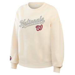 Washington Nationals WEAR by Erin Andrews Women's Heavyweight Crew Neck Sweatshirt discount