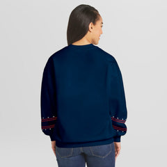 New York Yankees WEAR by Erin Andrews Women's Americana Heavyweight Fleece Sweatshirt On Sale