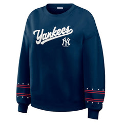 New York Yankees WEAR by Erin Andrews Women's Americana Heavyweight Fleece Sweatshirt On Sale