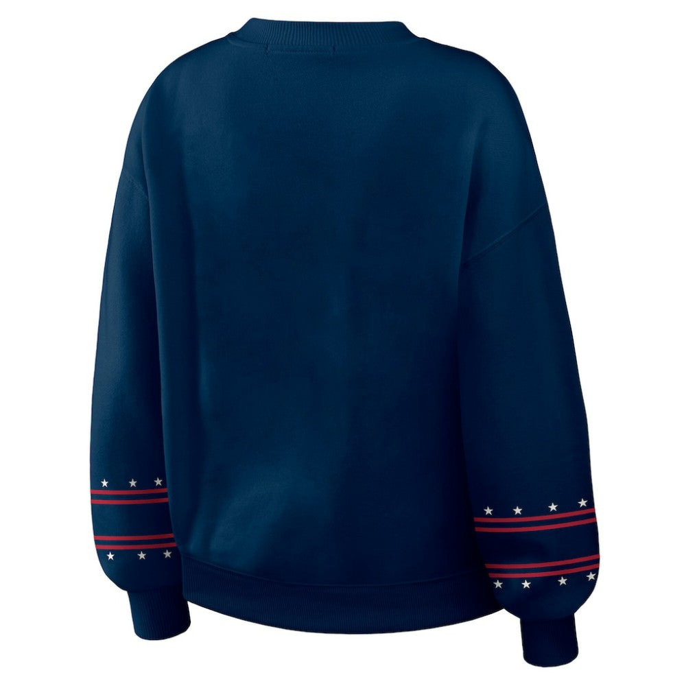 New York Yankees WEAR by Erin Andrews Women's Americana Heavyweight Fleece Sweatshirt On Sale