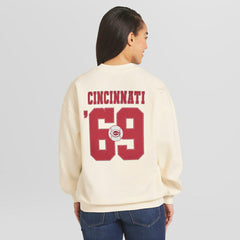 Cincinnati Reds WEAR by Erin Andrews Women's Heavyweight Crew Neck Sweatshirt Clearance