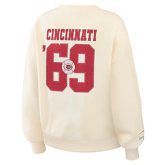 Cincinnati Reds WEAR by Erin Andrews Women's Heavyweight Crew Neck Sweatshirt Clearance