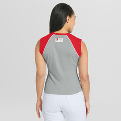 Philadelphia Phillies WEAR by Erin Andrews Women's Cropped Raglan Tank Top Online