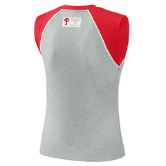 Philadelphia Phillies WEAR by Erin Andrews Women's Cropped Raglan Tank Top Online