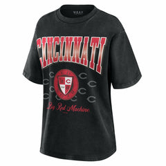 Cincinnati Reds WEAR by Erin Andrews Women's Oversized Boyfriend T-Shirt On Sale